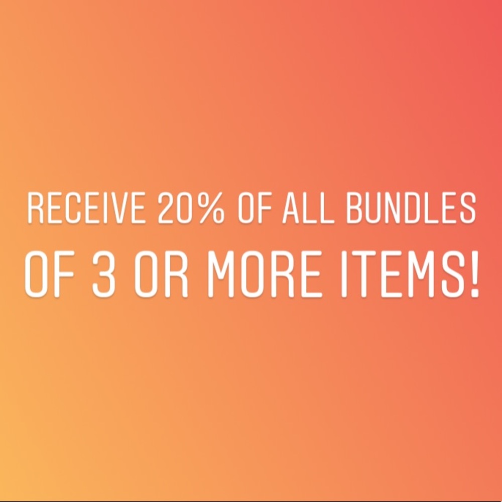 20% of all bundles of 3 or more items